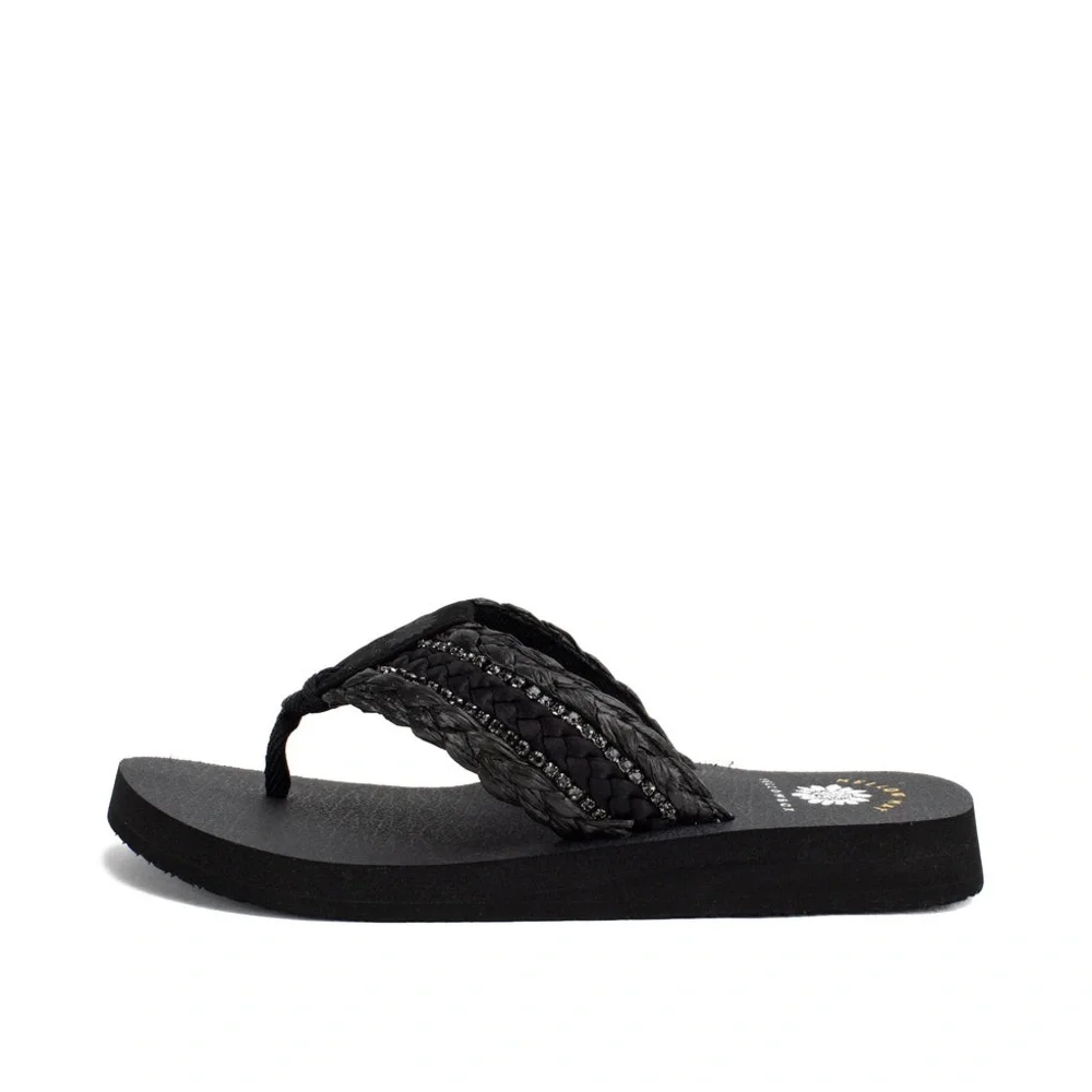 Yellow box Norla Flip Flop color black medium width - Picture 2 of 4